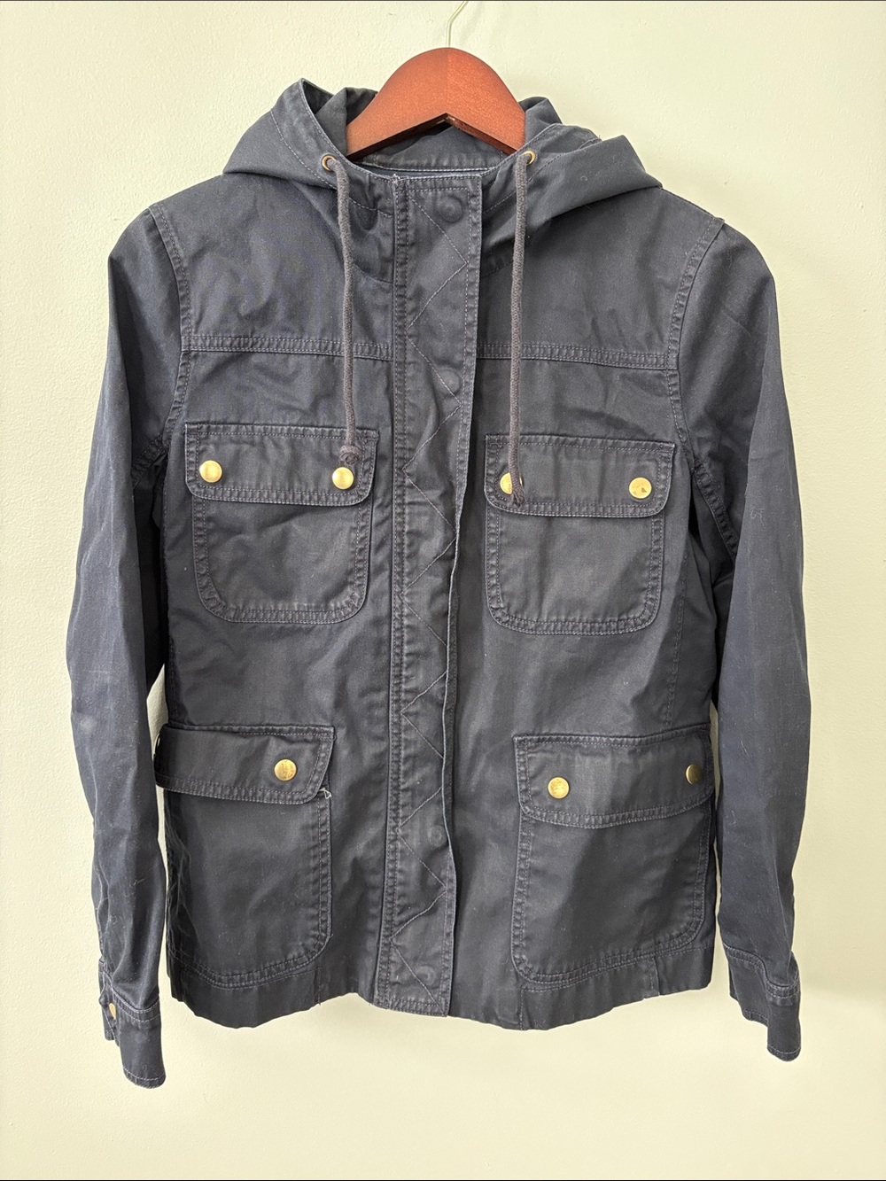 J. Crew Women’s Navy Hooded Utility Jacket